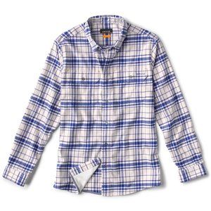 Orvis Flat Creek Tech Flannel in True Blue/Snow